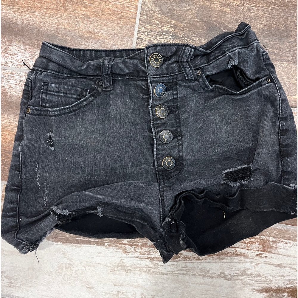 Refuge Nashville Black Jean Shorts
